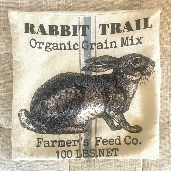 Set of 3 Pillow Covers - Rabbit bunny hare - farmhouse, country style - Picture 2 of 5